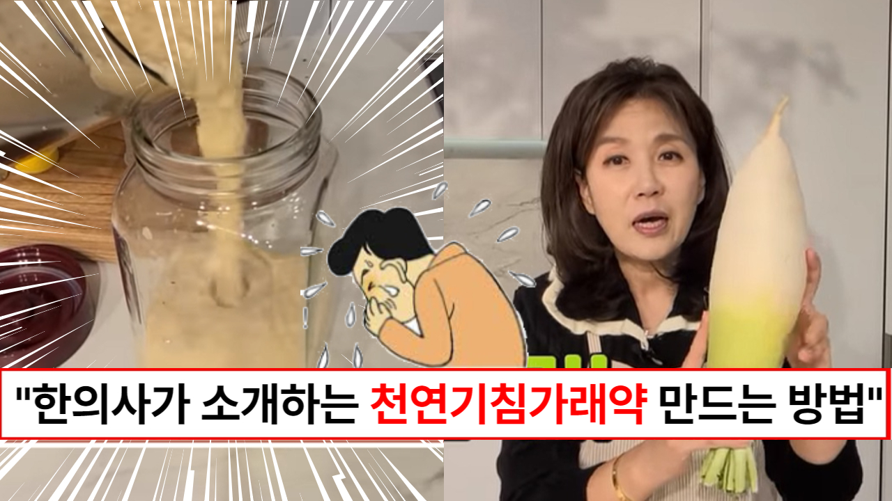 "기침가래엔 약대신 이것 드세요" 한의사 김소형의 집에서 만드는 천연기침가래약 무꿀배청 레시피